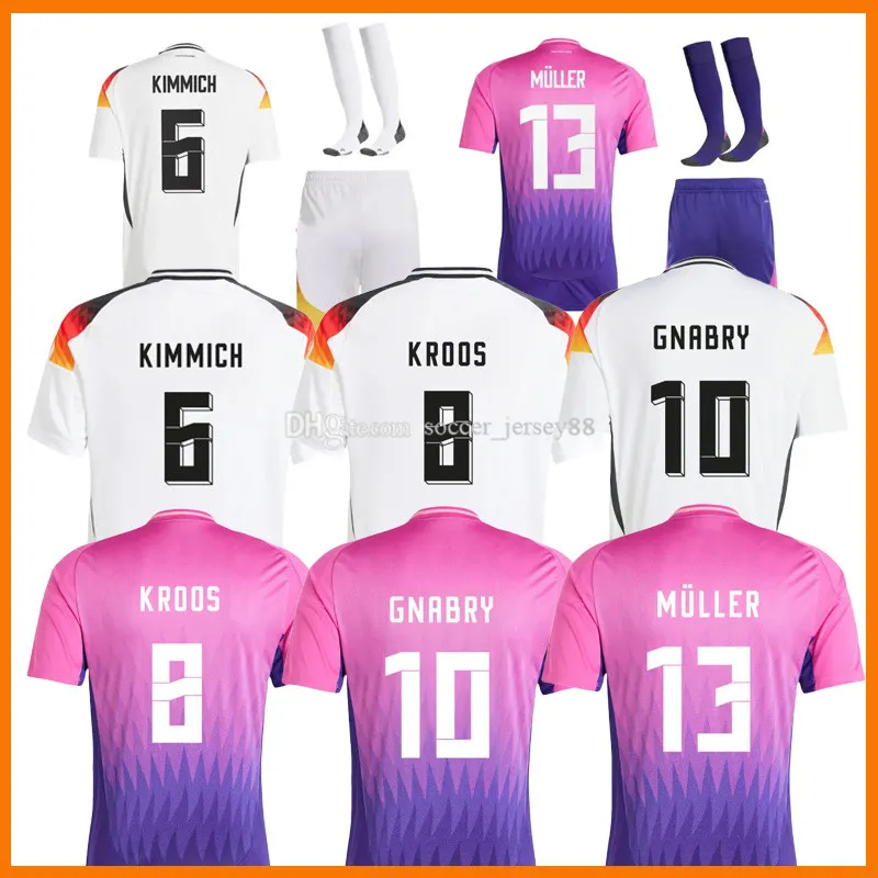 24 25 Hummels Gnabry Soccer Jerseys Home Away Zestaw 2024 2025 Kroos Werner Draxler Reus Muller Gotze Men Men Kestey Kids Fan Wersja Wersja Niemieckie koszule piłkarskie