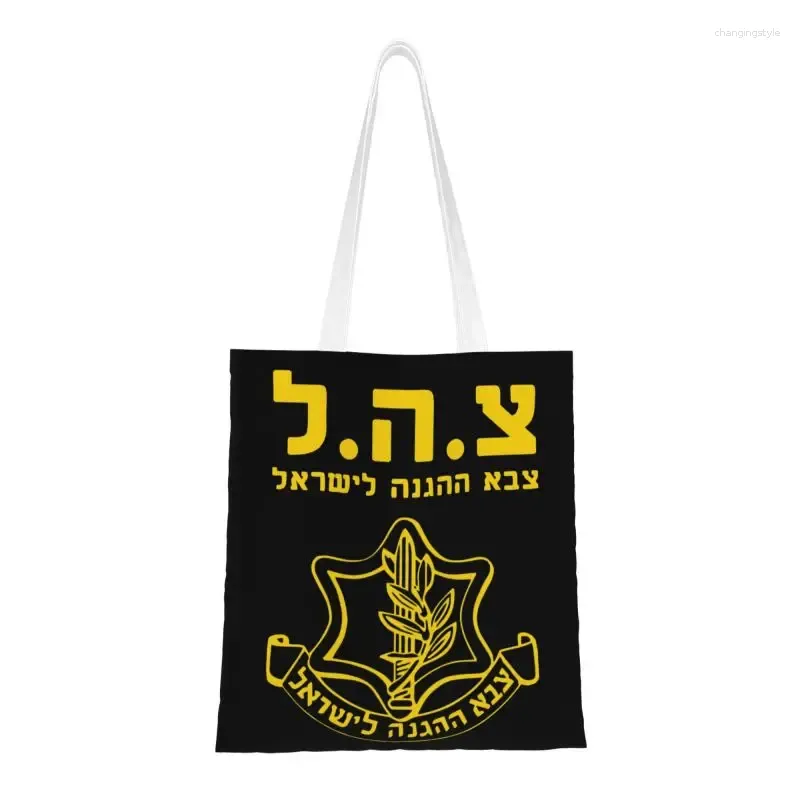 Canvas IDF Tote Customizable Canvas Bag For Women With Symbol In