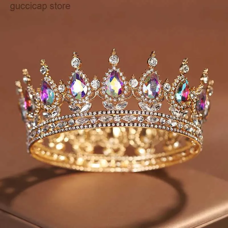 Tiaras itacazzo nupcial headwear ouro-cor estilo luxuoso requintado senhoras beleza concurso coroa de casamento y240319