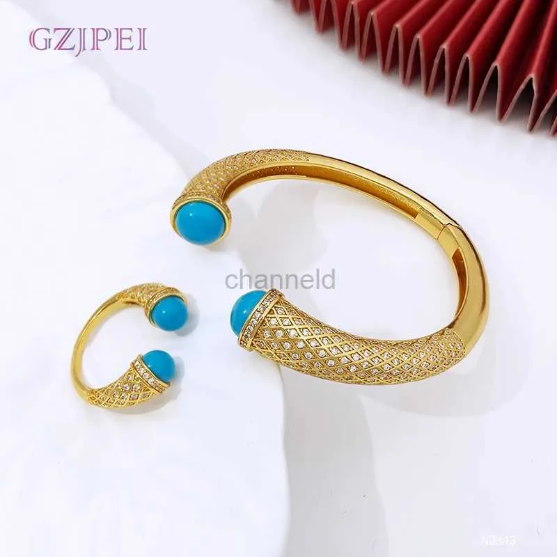 Bangle Luxury Womens Hand Bracelet Classic Gold Color Dubai Cuff Bangle Elegant Wedder Wedding Accessories 240319