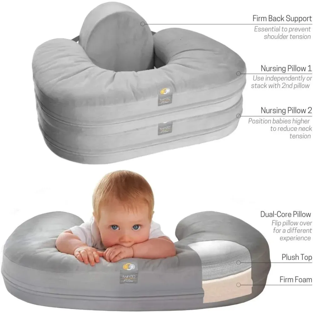 Tandem Nursing Best Twin Nursing Pillow DuoComfort 7-in-1 Nursing