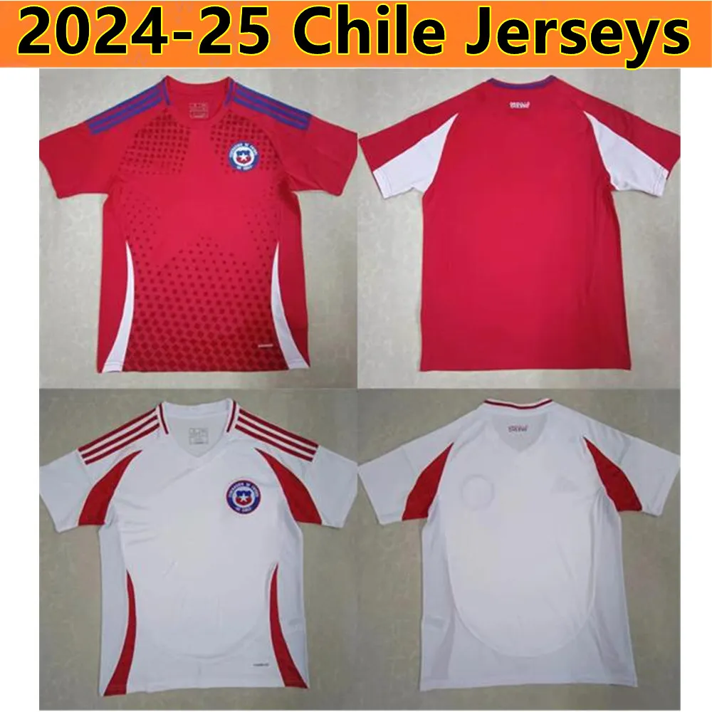 2024 2025 Chiles Soccer Jerseys Chilean 24 25 Vidal Alexis Sanchez Felipe Medel Erick E.vargas Men Kids Kit Football Stirts Salas Zamorano Sierra Camiseta de Futbol