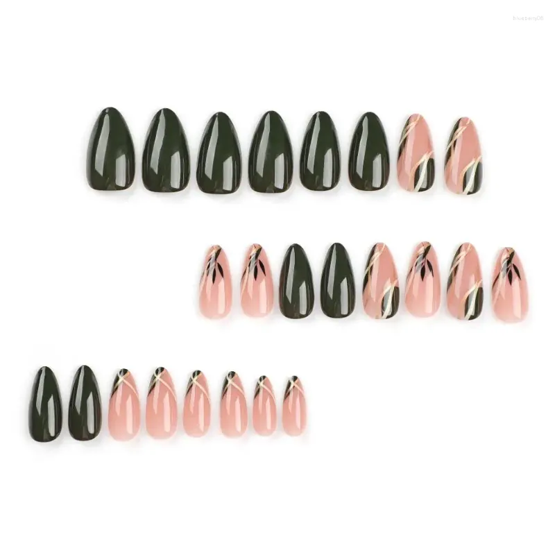 False Nails Wearable Manicure Almond Fake Fashion Full Cover Pointed Head Press On Nail Women