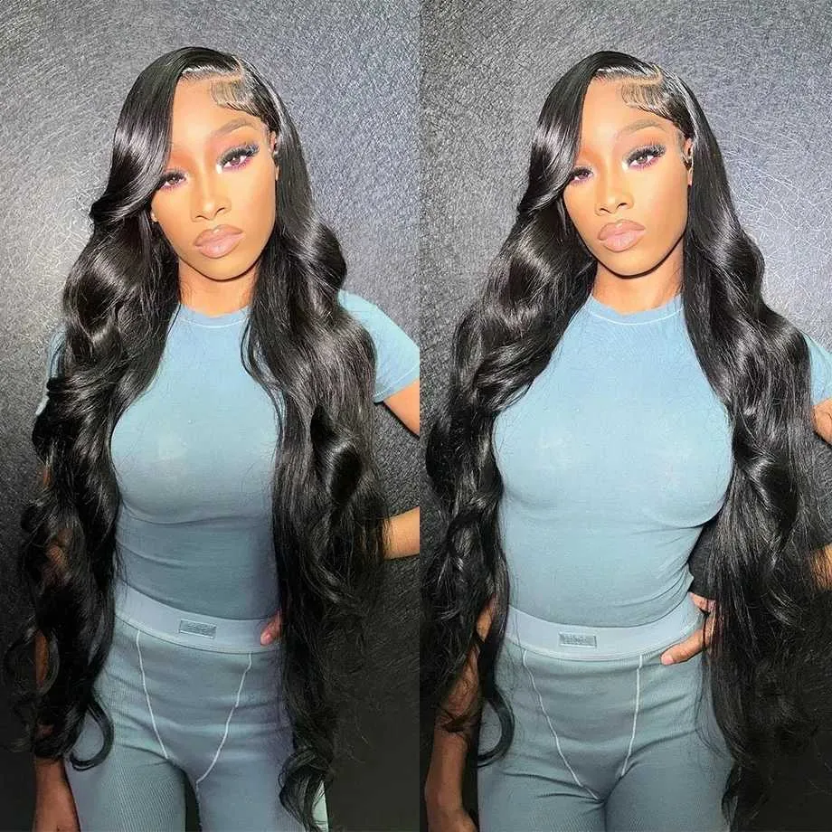 Synthetic Wigs Human Chignons 13x4 Hd Lace Frontal Wig 13x6 Lace Human Hair Wigs For Black Women 30 32 Inch Body Wave Lace Front Wig Brazilian Hair Wig 240328 240327