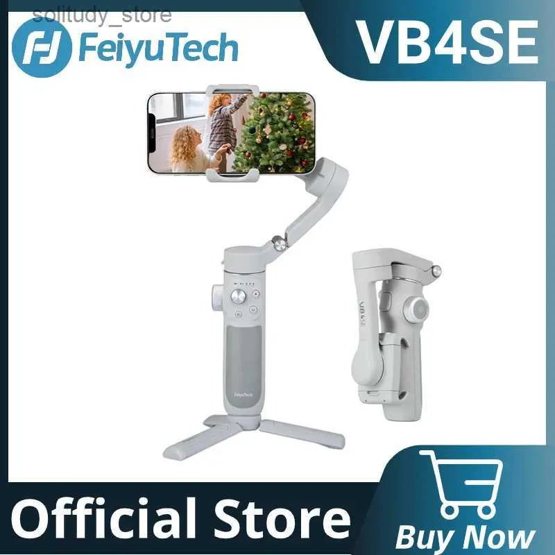 Stabilisatoren FeiyuTech officiële VB4SE smartphonestabilisator gezichtstracking 3-assige kruiskoppeling draagbare en opvouwbare focusknop Q240320