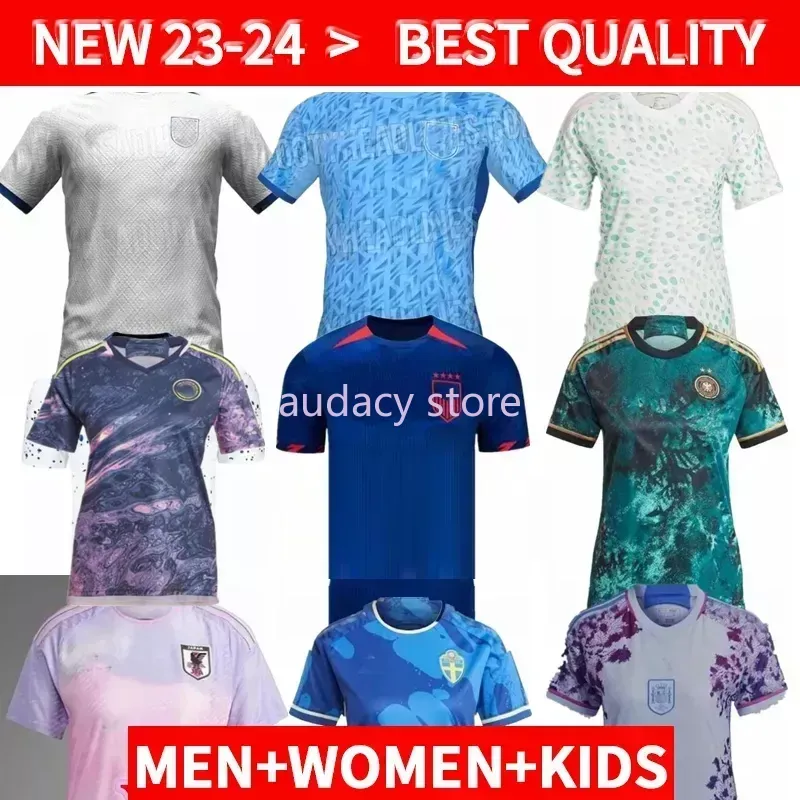 2023 Wereldvoetbal Women Frans Engelands Mexico Zweden Japan Colombia vrouwen voetbalshirts Spanje Duitsland thuis weg 23 24 Jersey voetbal shirts dame sets vrouw