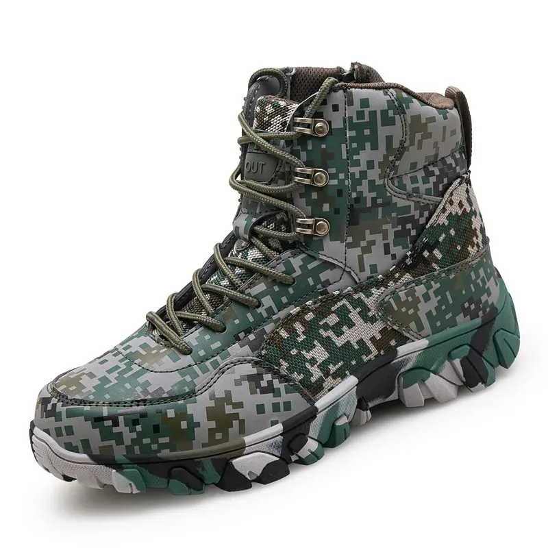 shoes New Trend Outdoor Sports Tactical Military Men Shoes for Camping Climbing Shoes Men Boots Mountain Nonslip Hiking Hunting Boots