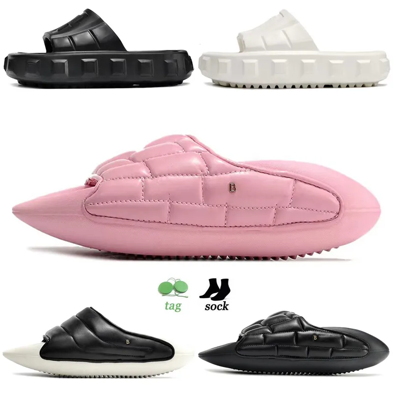 B-IT Luksusowe designerskie sandały kobiety mężczyźni gumowe skórzane buty platformy kapcie ari-rubber czarny biały różowy oreo płaski slajdów sandal plażowy Sandal Sandles Rozmiar 36-45