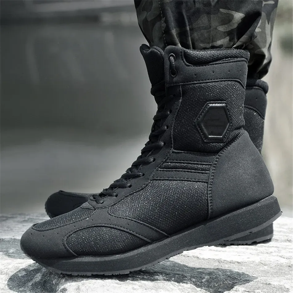 Schuhe Summer Ultraleicht Wanderschuhe Männer Kampftraining Soldat Armee Taktische Stiefel Männer leicht schwarz atmungsaktiver Militärstiefel