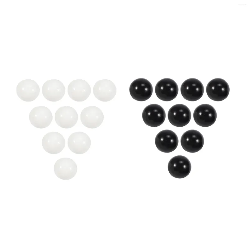 Décoration de fête 20 pièces billes 16mm boules de culotte en verre couleur pépites jouet noir et blanc