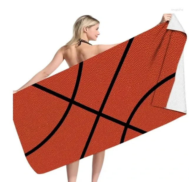 Handdoek Basketbal Bad Strand Vierkant Microvezel Wol Dik Zwemmen voor kinderen/kinderen/volwassenen