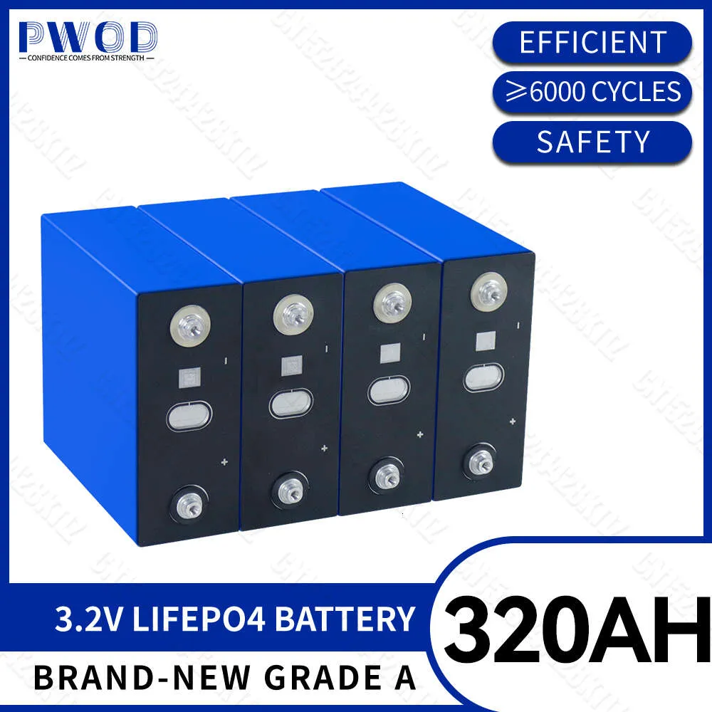 Bateria lifepo4 de grau a, 320ah, faça você mesmo, 12v, 24v, 48v, célula de fosfato de ferro-lítio, recarregável, carrinho de golfe, para rv, ev, barco, campista