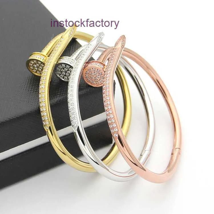 ORIGINAL 1TO1 CATTRES JEBRELET SMYCHRY RING Full Diamond Womens 18K Rose Gold Nail Head Armband Sky Star