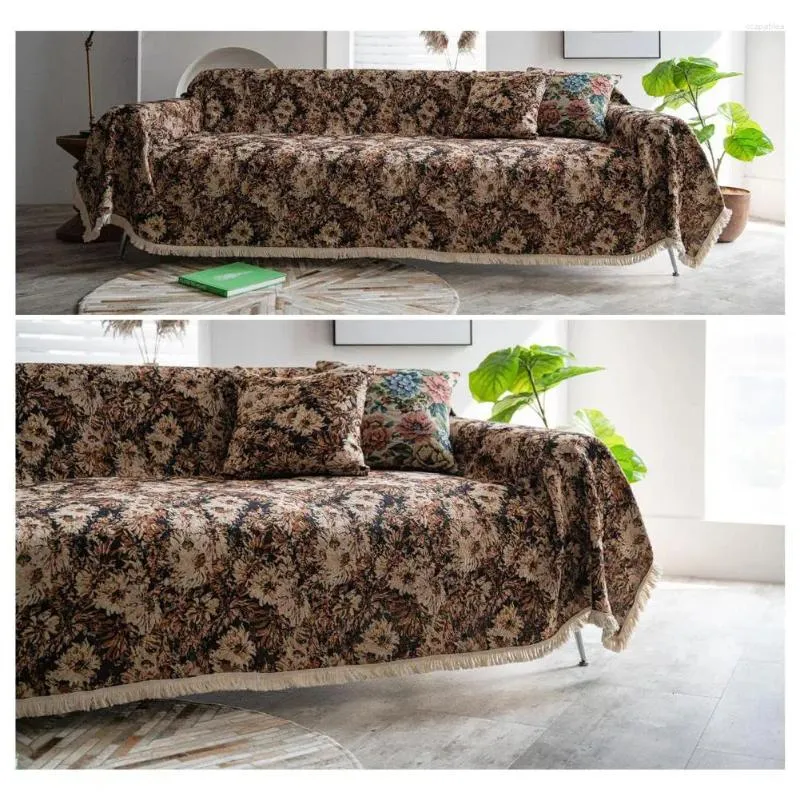 Housses de chaise, décoration de canapé moderne, housse de protection de meubles de ferme Vintage avec motif exquis pour canapé en forme de L universel