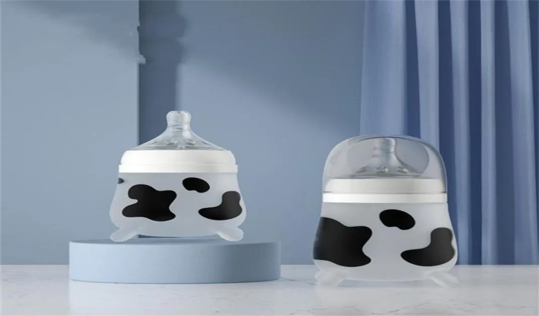 Silikon baby matning flaska söt ko imiterar bröstmjölk för född spädbarn antikolik antikvävningstillbehör 285 H16754219