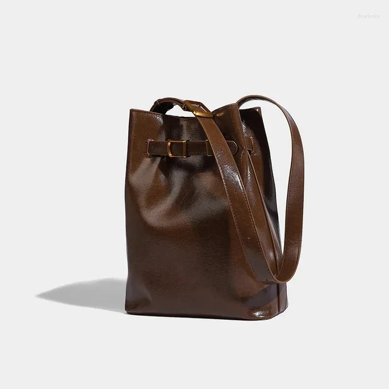 Umhängetaschen Umhängetasche Eimer 2024 High-End-Nischendesign Retro-Pendlertasche Große Kapazität Damenhandtasche