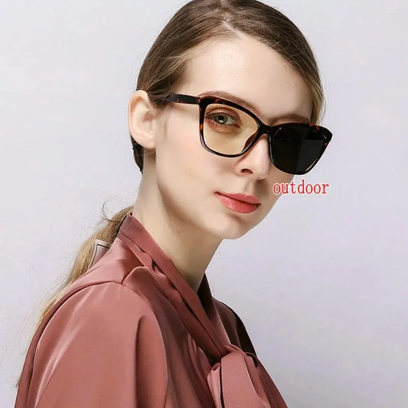 Solglasögon ramar mincl anti-UV Färdiga optiska receptbelagda glasögon med myopialins för kvinnor män sol pochromism nx
