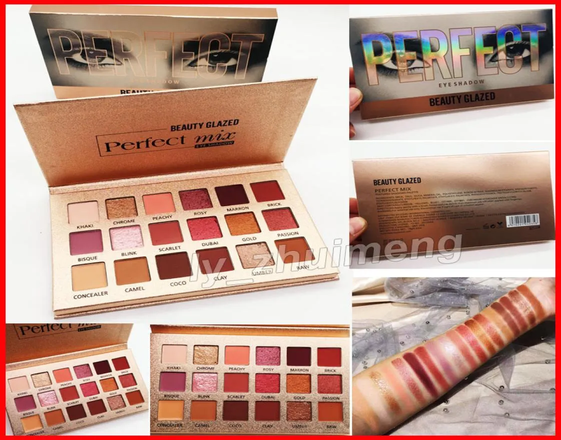 Palette de fard à paupières Original Beauty Glazed parfaite 18 couleurs fard à paupières de maquillage Ultra chatoyant fard à paupières hautement pigmenté Nouveau nu Eye8513435