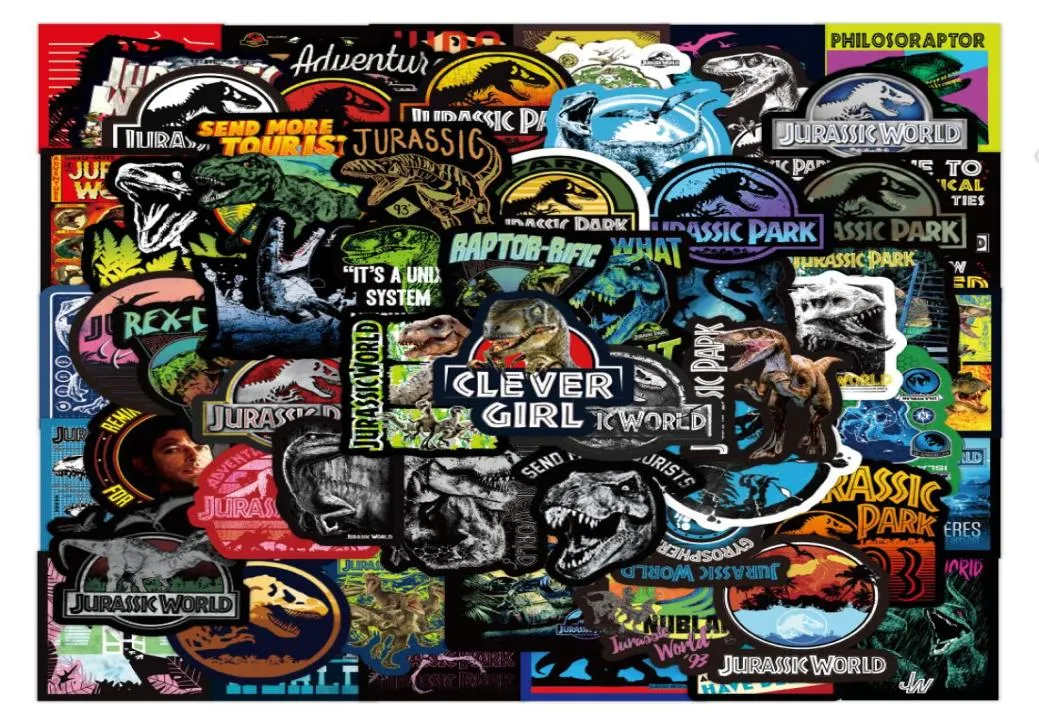 75 pièces Jurassic Park dinosaure animaux Graffiti autocollants meubles mur bureau bricolage chaise jouet voiture ordinateur moto Stickers5519349