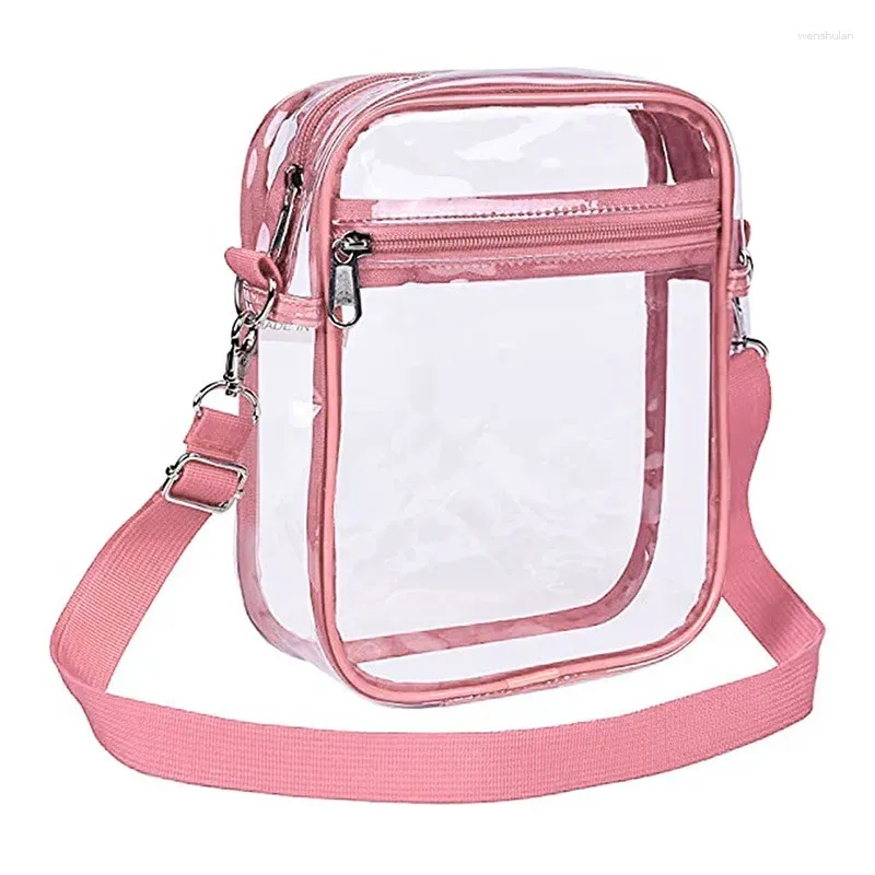 Sacs à bandoulière femmes sac à main Transparent PVC messager sac à bandoulière fourre-tout sac à main