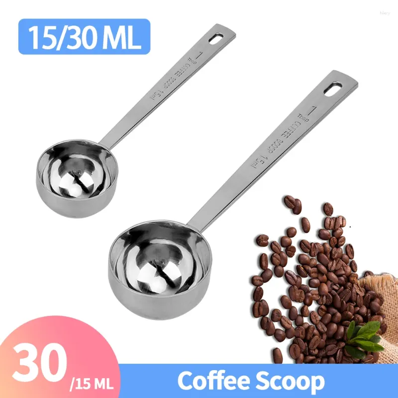 Colheres de café colher de aço inoxidável colher medição colher alça longa para café da cozinha fazendo 15/30ml