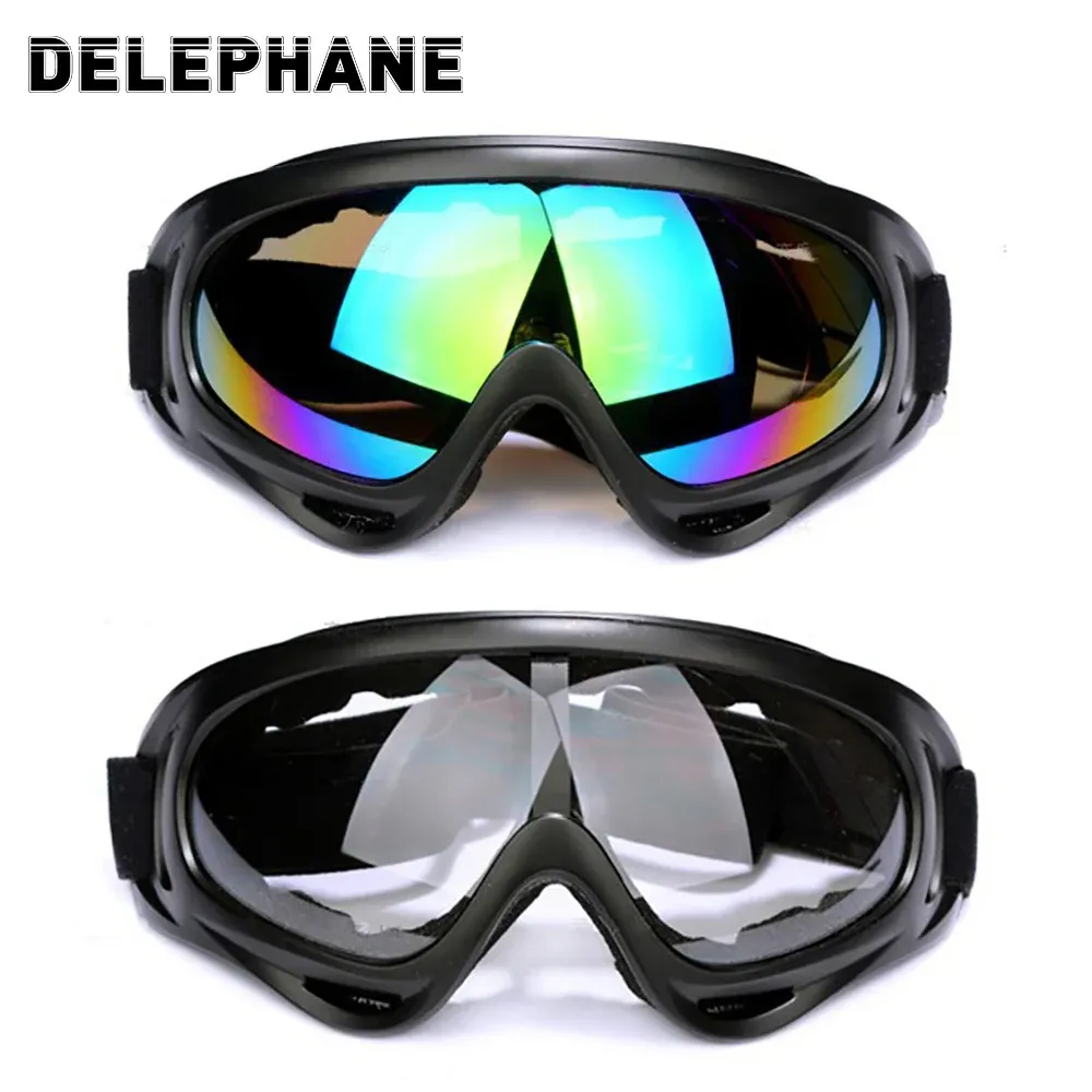 Gözlük 2pcs kayak gözlükleri erkekler kadınlar çocuklar snowboard gözlükleri UV koruma antiscratch toz geçirmez dış spor motokros bisiklet gözlükleri