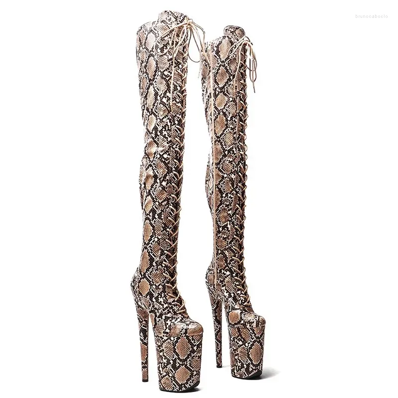 Dance Shoes 23CM/9inches PU Upper Modern Sexy Nightclub Pole High Heel Platform Women's Over-the-Knee Boots 118