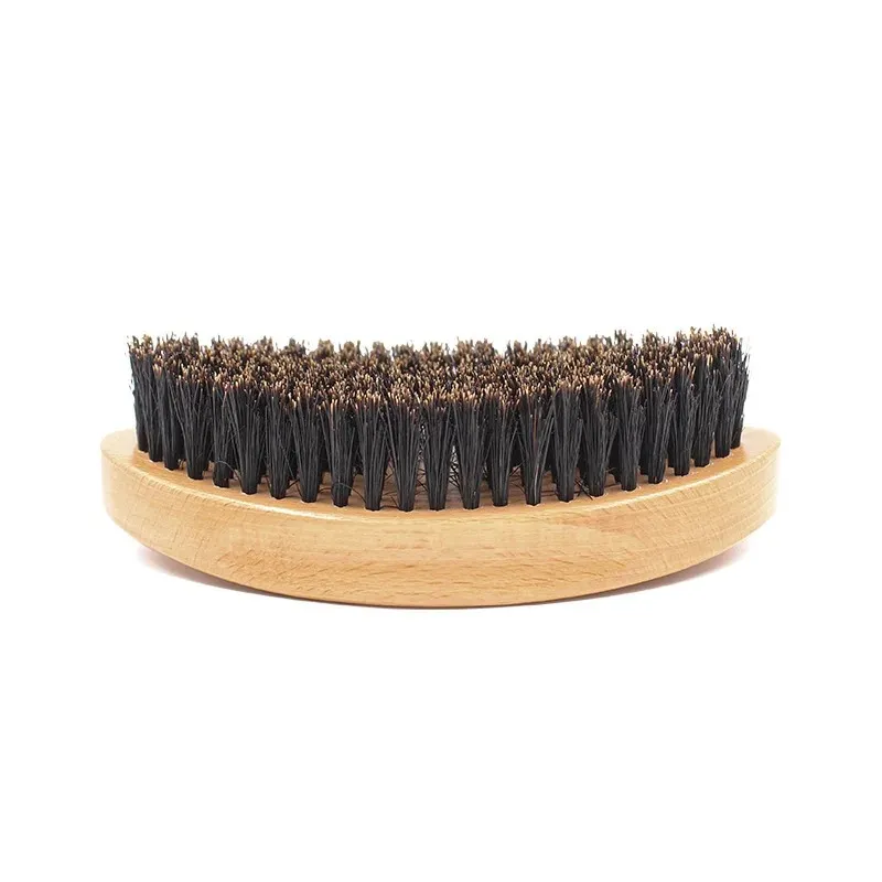 Spazzola capelli con setole ondulate Pettini capelli Pettine barba Grande manico in legno curvo Spazzola capelli antistatica Pettine Strumenti lo styling