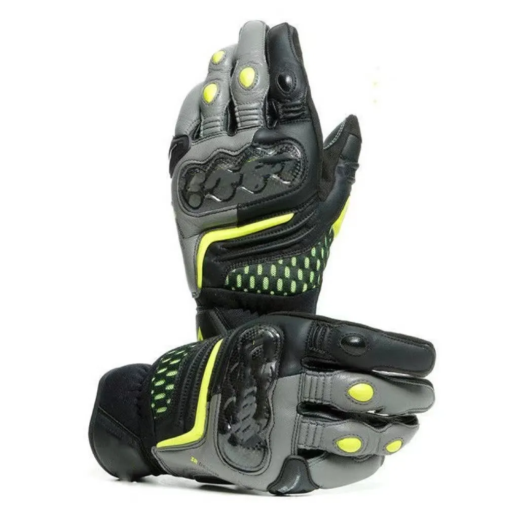 Мотоциклетные перчатки для мотокросса dan Carbon 3, короткие перчатки из натуральной кожи для езды на мотоцикле, перчатки с сенсорным экраном, перчатки для мотоциклистов