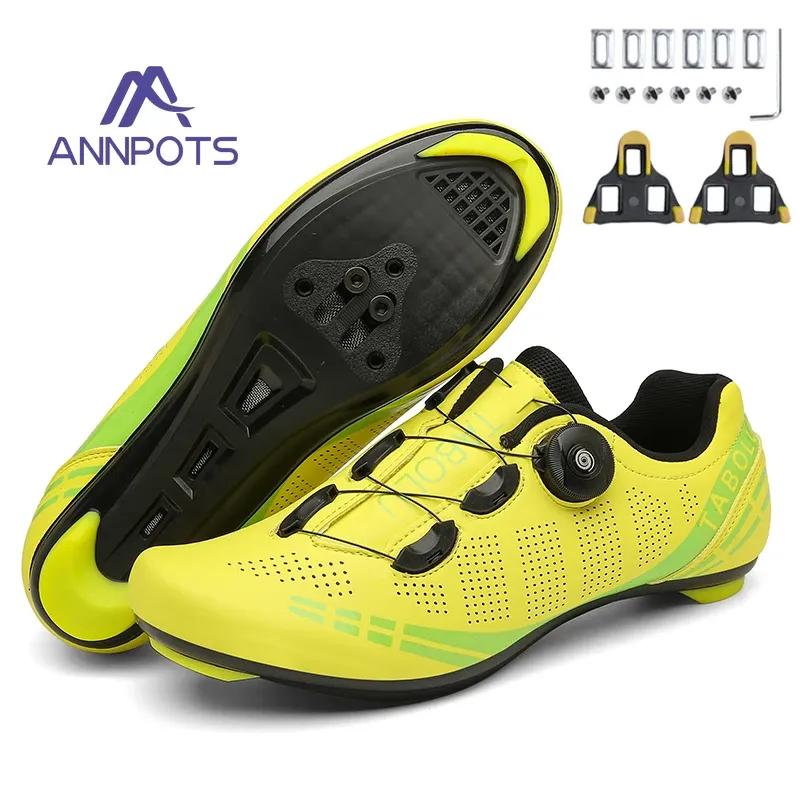 Footwear Professional Cycling MTB Shoes Men Route Cleats Road Bike Speed Flat Sneaker Racing Women Bicycle Mountain Spd Biking Footwear