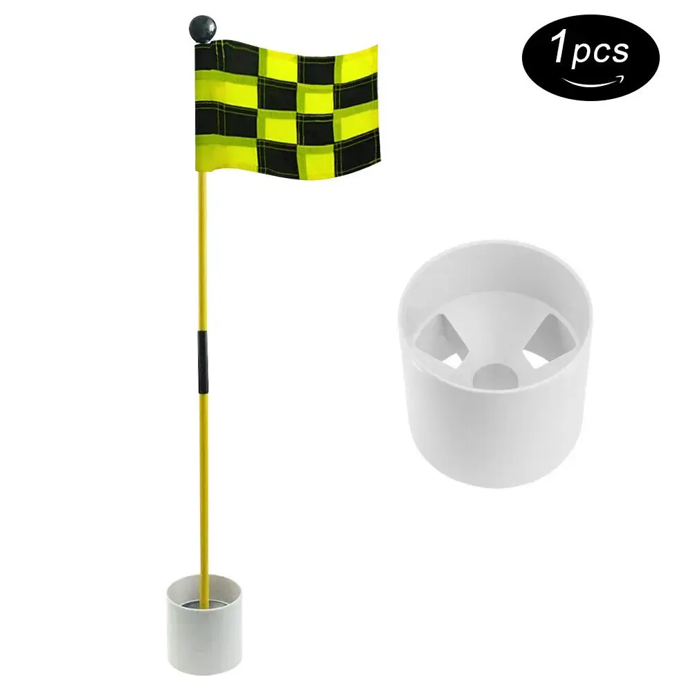 AIDS Crestgolf Golf Hole Pole Cup Flag Stick For Backyard Practice Löstagbar Portable Golf Sätt Green Flagstick 1 Set