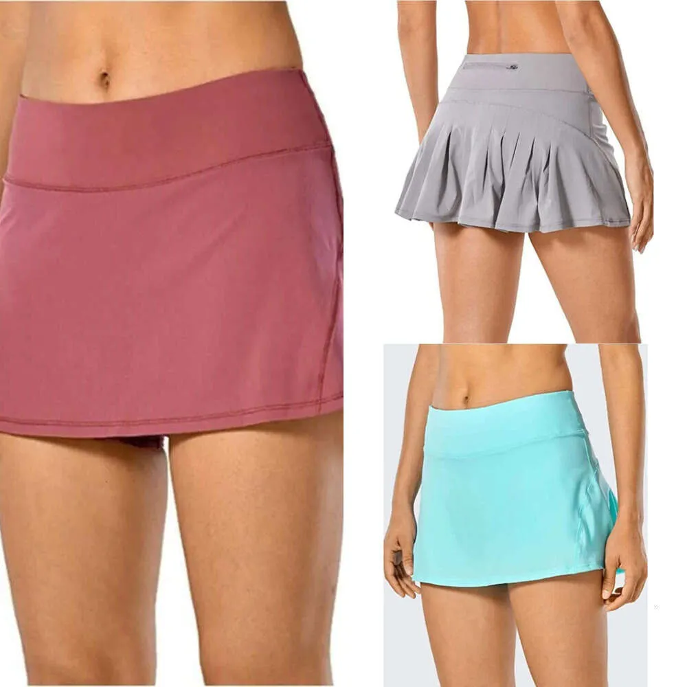 Jupes plissées de Tennis, jupe de Yoga, de gymnastique, short de sport pour femmes, vêtements de course, pantalon de Golf, poche arrière à la taille, fermeture éclair, 23ss