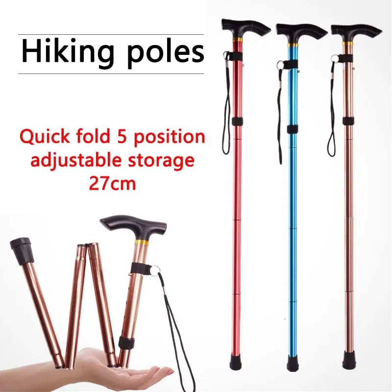 Sticks Trekking Poles Folding Hiking Stick Collapsible Hiking Poles Trekking Stick Walking Poles Nordic Walking Sticks