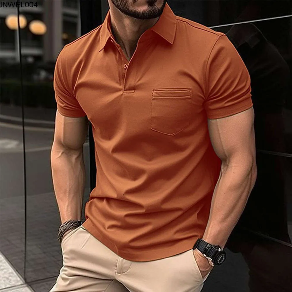 Projektant krótkich rękawów Instagram Summer Polo Shirt Pocket Pocket Mens Sports {Categie}