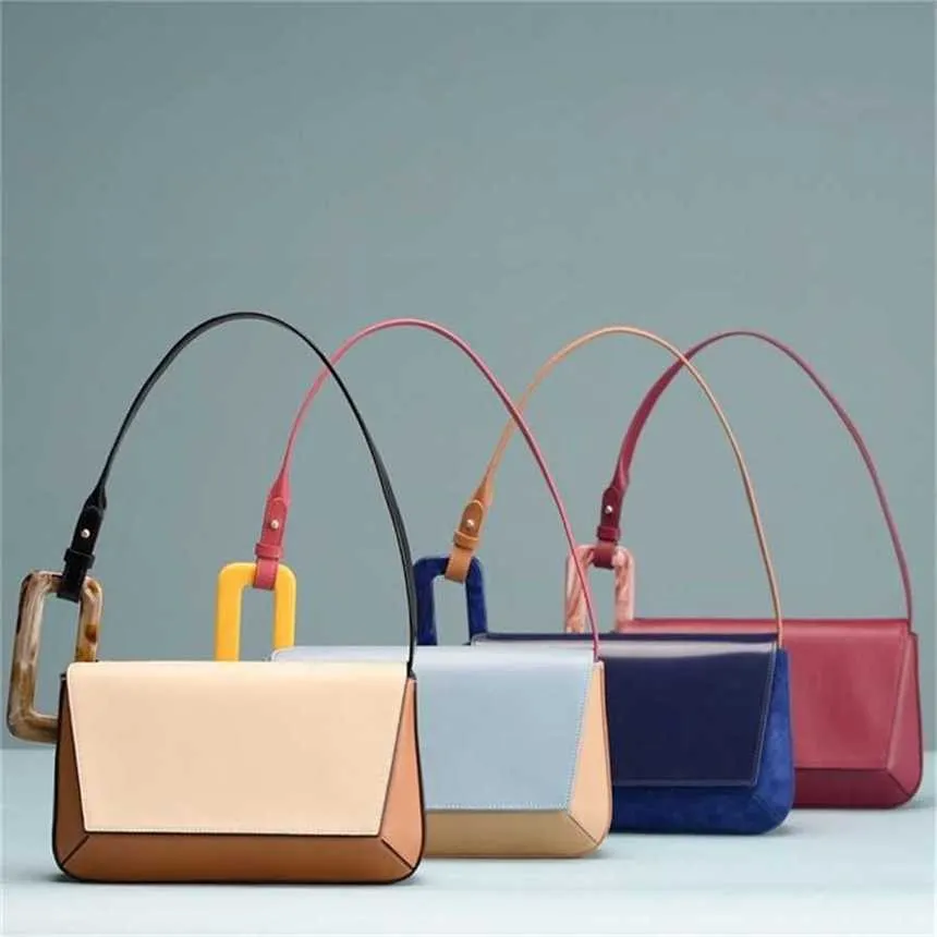 Лучшие сумки на ремне Дизайнерские сумки Подмышки Маленькая квадратная сумка Нишевая дизайнерская большая сумка Геометрическая женская сумка на плечо 240311