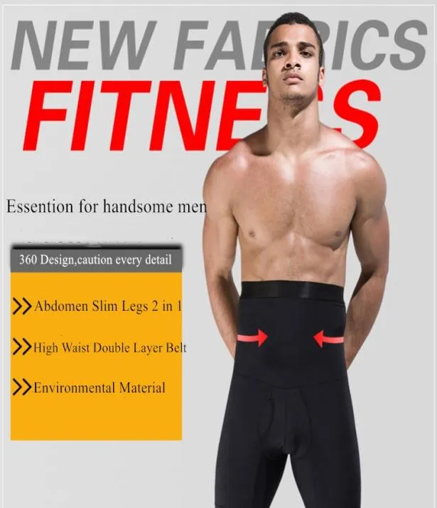 Homens corpo shaper calças cintura alta cinto de controle de barriga emagrecimento calcinha cerveja barriga abdômen cinto de fitness roupa interior forma wear6713510