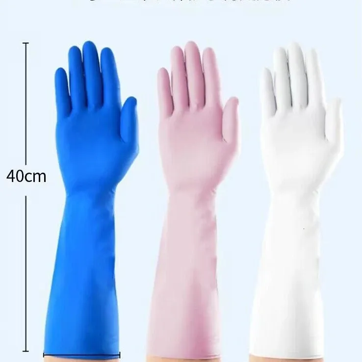 10 paires de gants de lavage de vaisselle de cuisine épaissir 16 pouces ménage pour le nettoyage des vêtements 240314