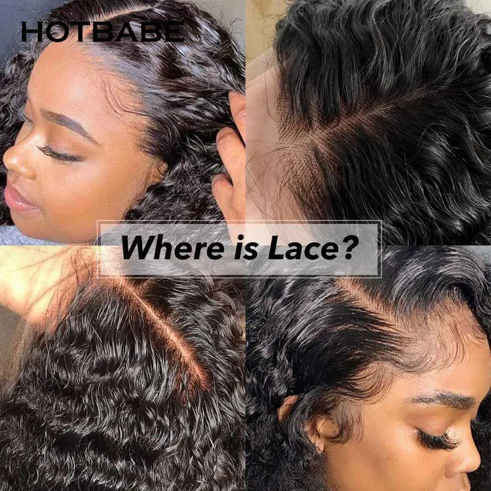 Synthetic Wigs Human Chignons 13x4 Lace Front Wig Water Wave Lace Frontal Wigs For Women Curly Human Hair Wig Brazilian Preplucked Deep Wave 5x5 Closure Wig 240327