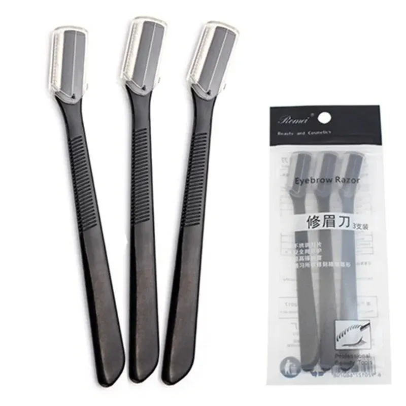 3 Pz Rasoio sopracciglia Viso Rasoio Sopracciglio Portatile Lame Rasoio Coltello Rimozione Dei Capelli Set Trucco Sopracciglio Profiler Strumenti