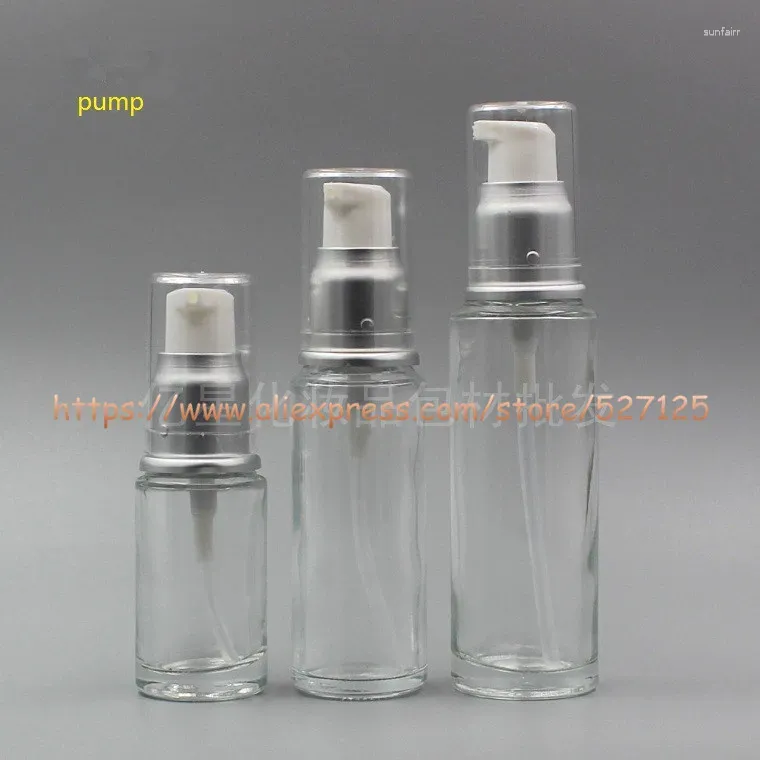 Förvaringsflaskor 20 ml 30 ml 50 ml klar glasflaskatomiserare. För parfym/lotion/essetial olja/fuktighetskräm/ansiktsvatten kosmetisk behållare