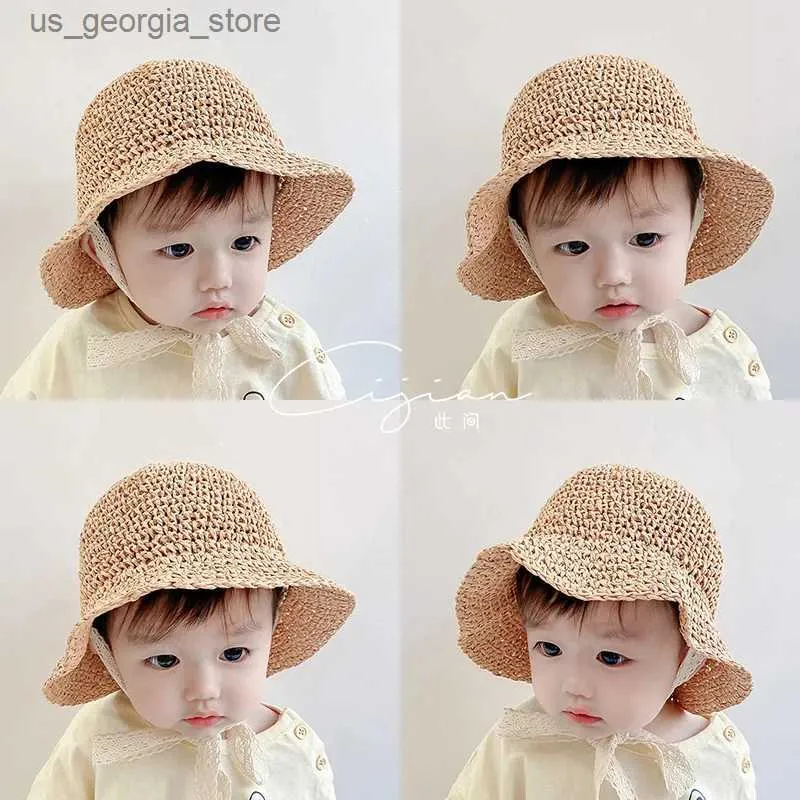 Chapeaux à larges bords Chapeaux de seau Chapeaux et chapeaux de bébé chapeaux pour enfants chapeaux de soleil chapeaux d'été pour bébés chapeaux de filles arcs en dentelle chapeaux de plage pour enfants chapeaux Panama Y240319