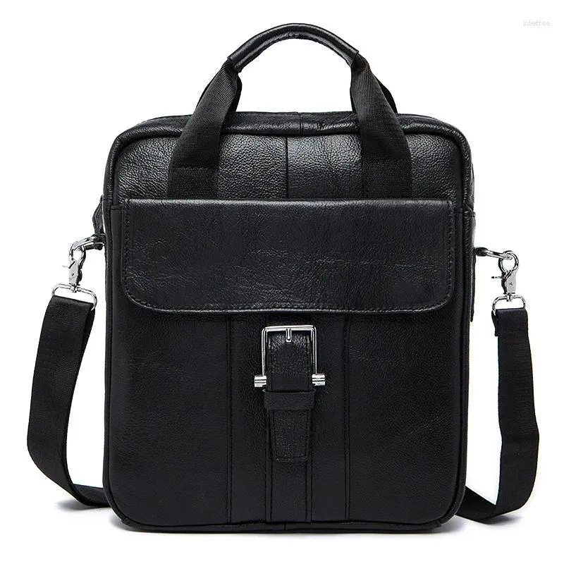 Сумка BOLEKE, повседневный мужской портфель из воловьей кожи, деловая мужская винтажная мужская сумка-мессенджер, маленькие сумки через плечо для
