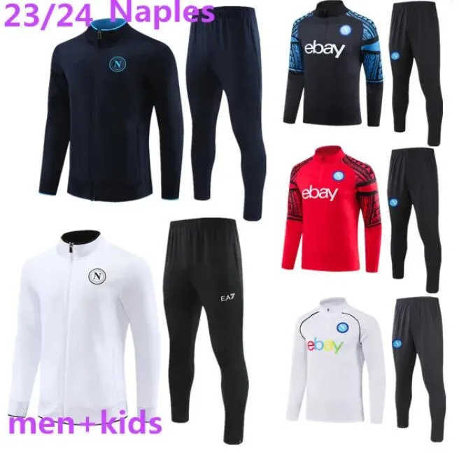 23/24 Napoli treino camisa de futebol kits de jaqueta de futebol 2023 2024 SSC Nápoles AE7 D10S terno de treinamento desgaste Formação tuta Chandal Conjuntos de treino de corrida