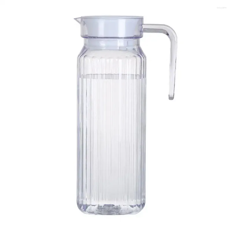 Botellas de agua Jarra de leche de café Juego de 2 jarras de vidrio con diseño de boquilla sin derrames para refrigerador Grado alimenticio transparente