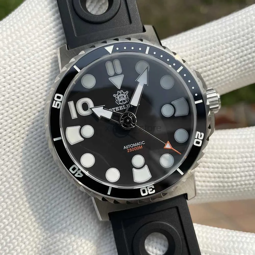 Zegarek zegarkowy Steeldive SD1982 Głębokie nurkowanie 25000 m Wodoodporna NH35 Ruch mechaniczny bardzo gruby 316L Stal nierdzewna luksusowy zegarek ręczny 240319