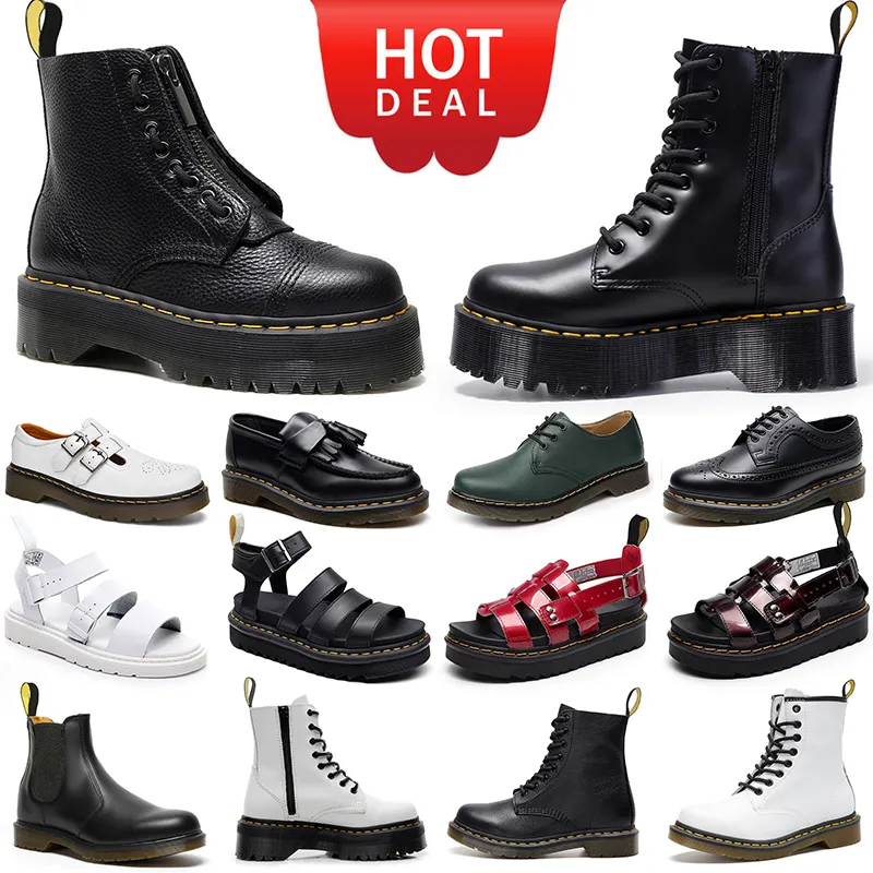 Botas para homens mulheres designer preto branco vermelho azul verde plataforma botas dr martin mens mulheres sandálias ao ar livre sapatos de tornozelo