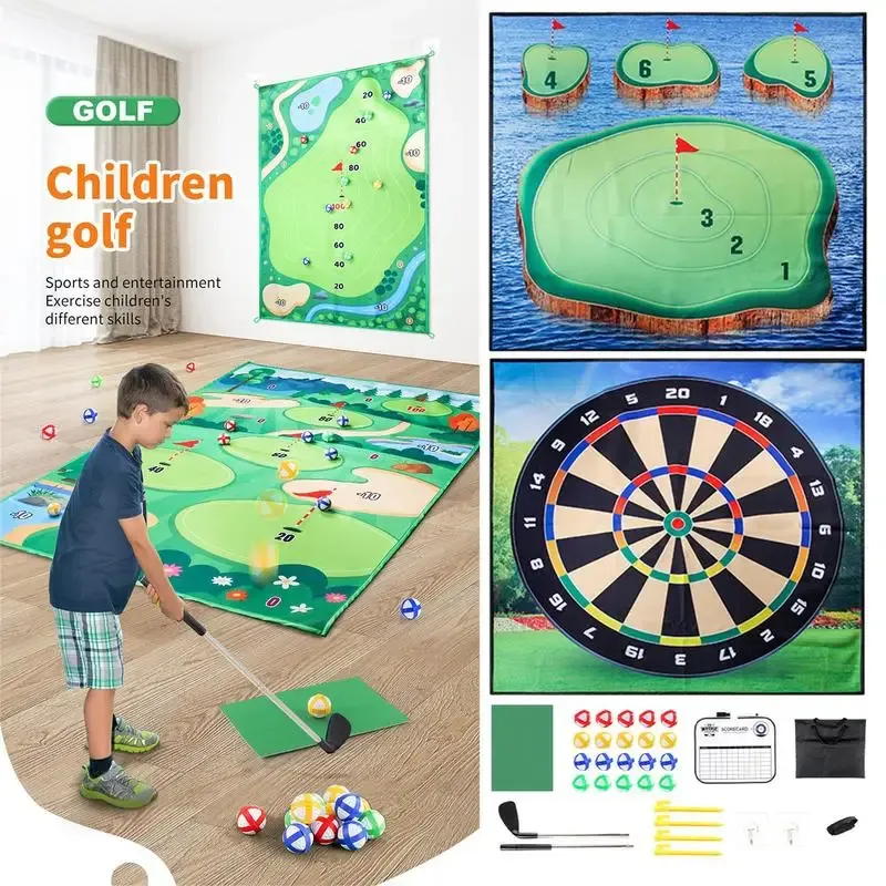 Aids tapete de jogo de golfe indoor jogos ao ar livre para adultos crianças equipamentos de jogo ao ar livre vara chip jogo golfe conjunto quintal jogos ao ar livre brinquedos