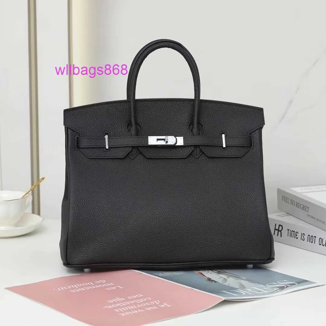 Borsa a mano da donna L il primo strato è realizzato in pelle 35 cm fibbia argento oversize autentica stessa borsa a tracolla singola famiglia e tracolla portatile da sposa