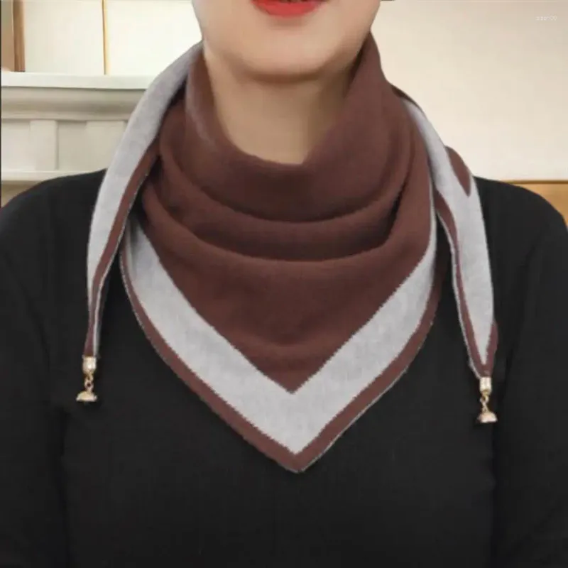Halsdukar Temperaturlåsning halsduk stickad tjock varm kvinnor med magnetlänk för nackskydd mjuk vinter varmare färg