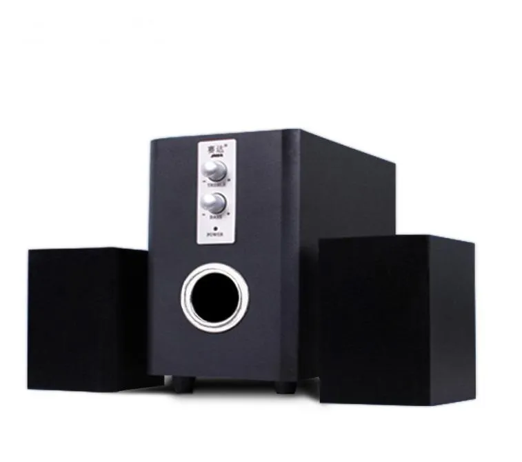 Surround in legno Desktop Multi Media Subwoofer Stereo Bassi pesanti PC Computer USB Altoparlanti in legno per Smartphone D200 T7442049